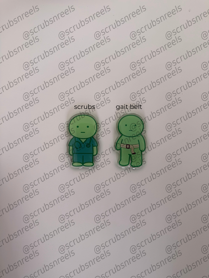 green non glow in the dark badge reels