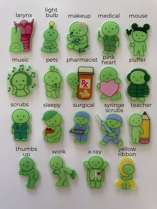 green guy glow in the dark badge reels