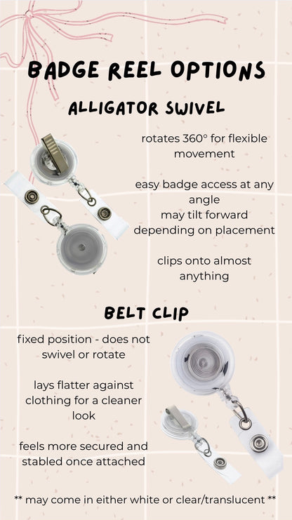 glitter bunny/sonny/snoopy badge reels