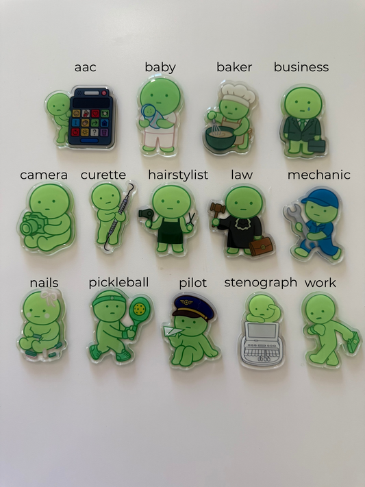 non glow green guy badge reels