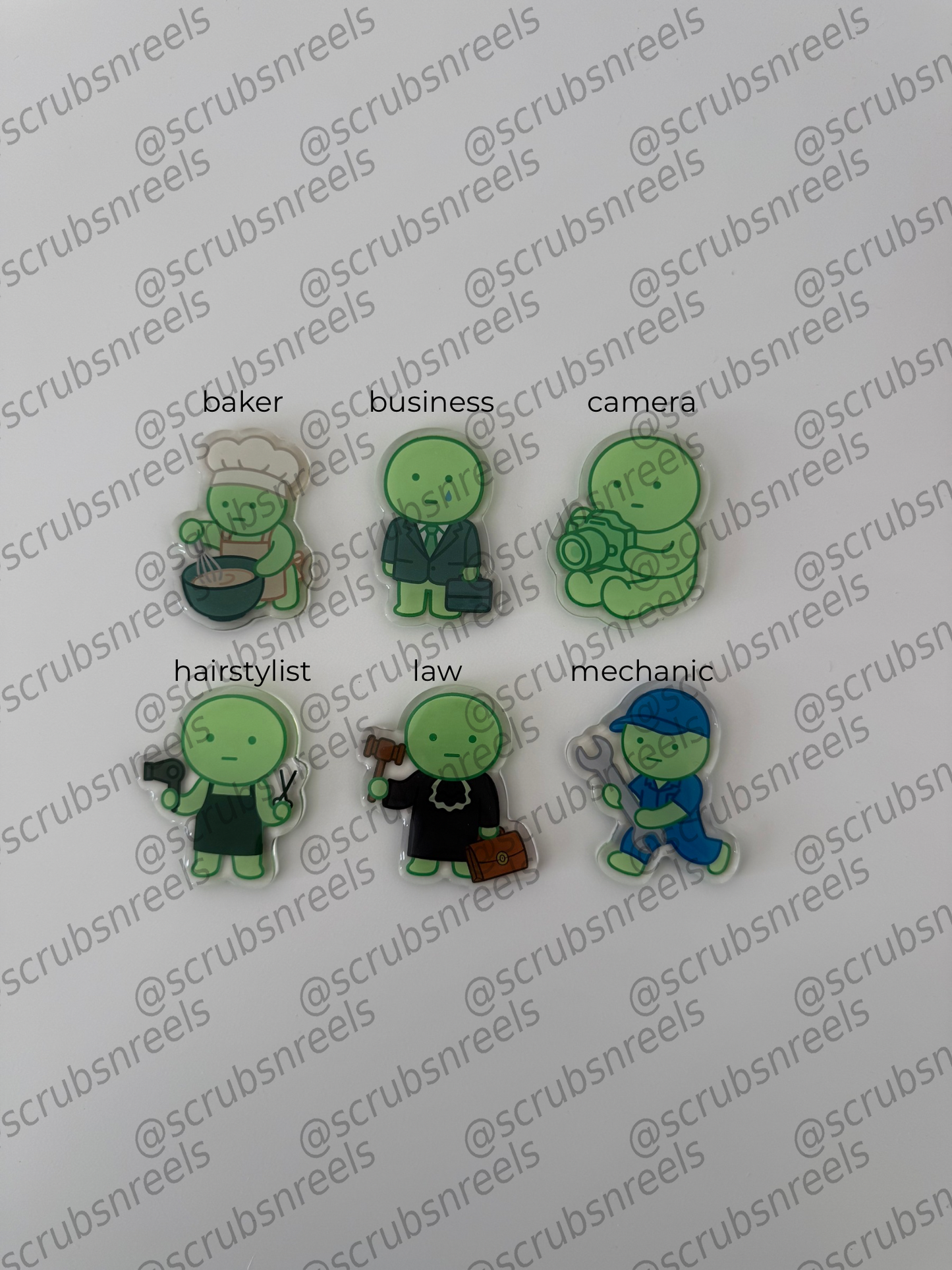 green non glow in the dark badge reels
