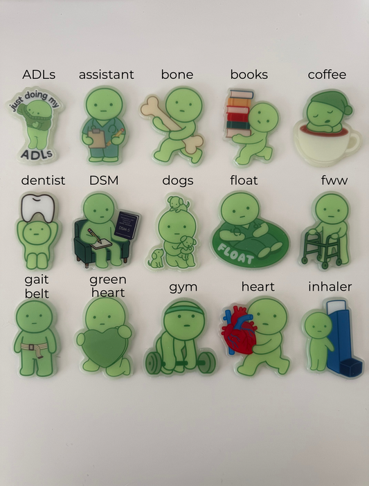 green guy glow in the dark badge reels